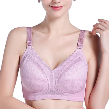 

Women's Non-Padded Wire Free Comfort Lift Full Coverage Support Bra Plus Size B C D E F G 34 36 38 40 42