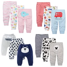 Новые детские штаны из 3 предметов для мальчиков и девочек повседневные брюки длинные Хлопковые Штаны для малышей различные варианты