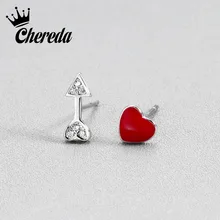 Chereda уникальные в форме Стрелки серьги гвоздики красное сердце модные женские украшения для серег Модные женские аксессуары вечерние бар подарок