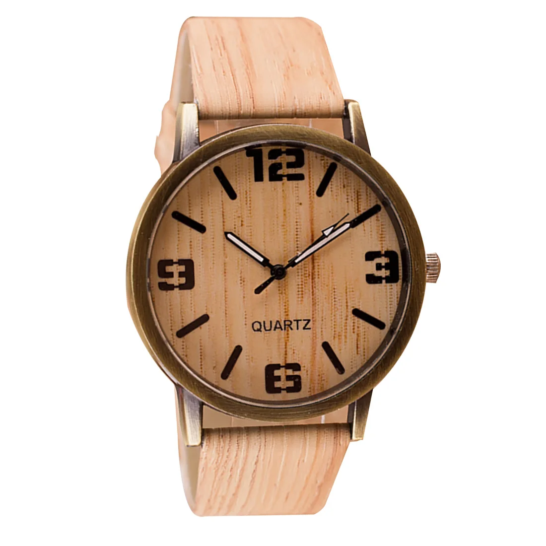 Модные часы женские и мужские кварцевые наручные часы повседневные часы с кожаным ремешком деревянного цвета женские часы Montre Homme - Цвет: NO4