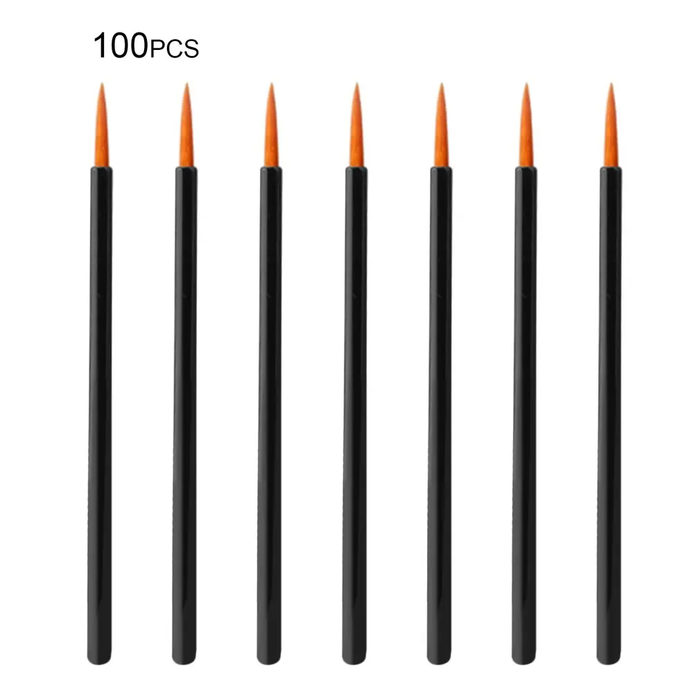 

100pcs/set Disposable Makeup Eyeliner Brushes Individual Applicator Superfine Fibre Swab Makeup Tool Cosmetic Accessories new