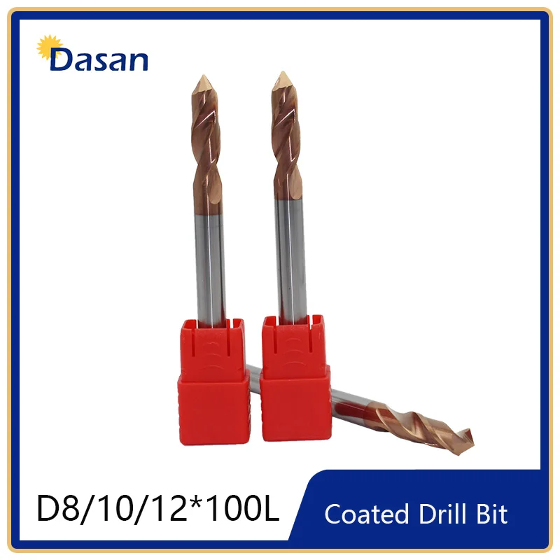 

1pcs Carbide Spotting Drill Bit Diameter 8mm10mm12mm100L Extral Long Coated Chamfer Drill Positioning Center Bit