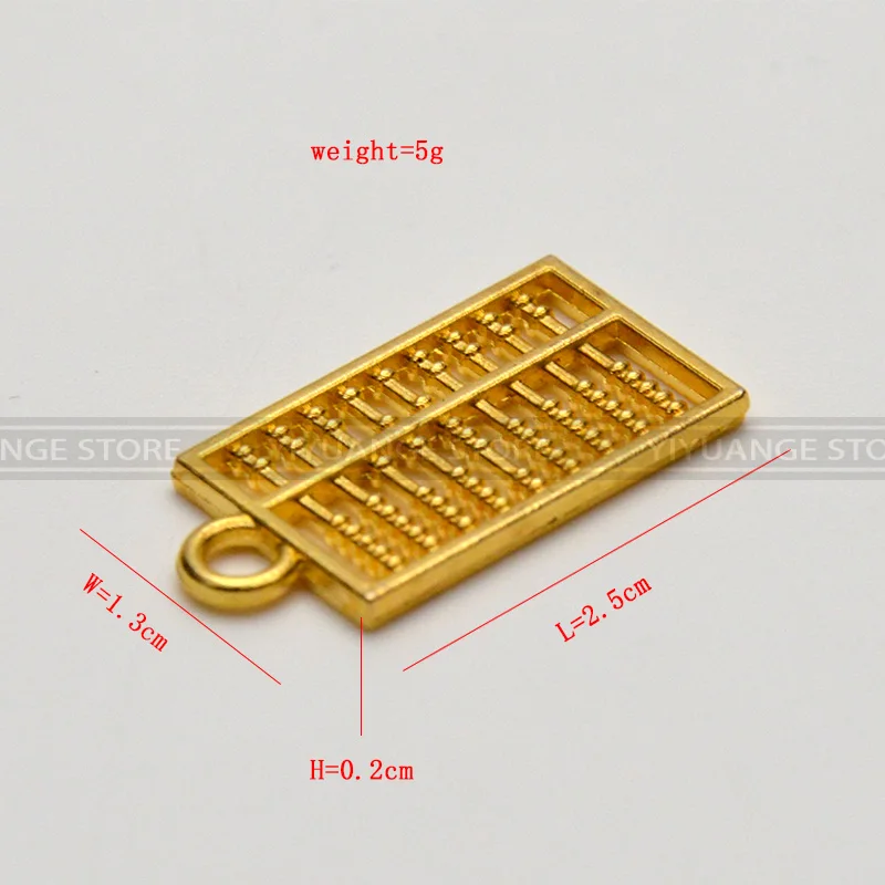 Китайский Фэншуй Абак золотой карманный Абак шарик арифметика металлический брелок Aotomotive брелок