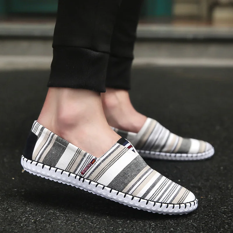 

Hot Sale Canvas Shoes Espadrilles Breathable Casual Shoes Men Loafers Comfortable Ultralight Lazy Shoes Chaussures KM598-612 C1
