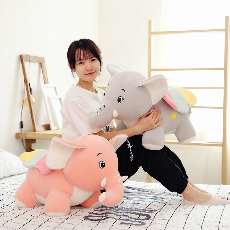 Kawaii Плюшевые игрушки слоны мягкая пуховая хлопковая Подушка дети Спящая кукла
