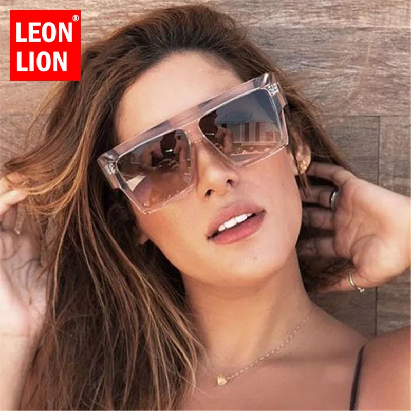 

LeonLion 2019 Fashion Vintage Square Sunglasses Women Large Frame Retro Mirror Sun Glasses Men Shopping Lunette De Soleil Femme