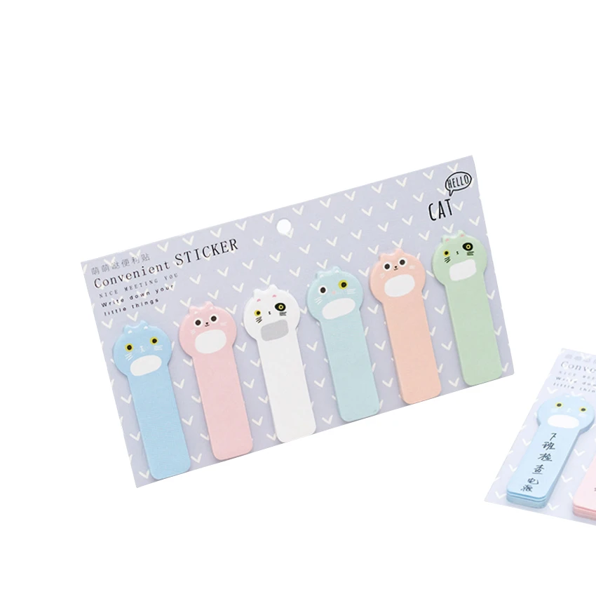1 упак./лот Kawaii cat memo pad удобная наклейка милые котята маркер красивая бумажная