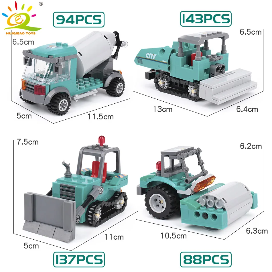 Comprar 462 Uds 4in1 City engineing camión bloques de construcción compatible con legoing excavadora creador bloques construcción juguetes para niños regalo