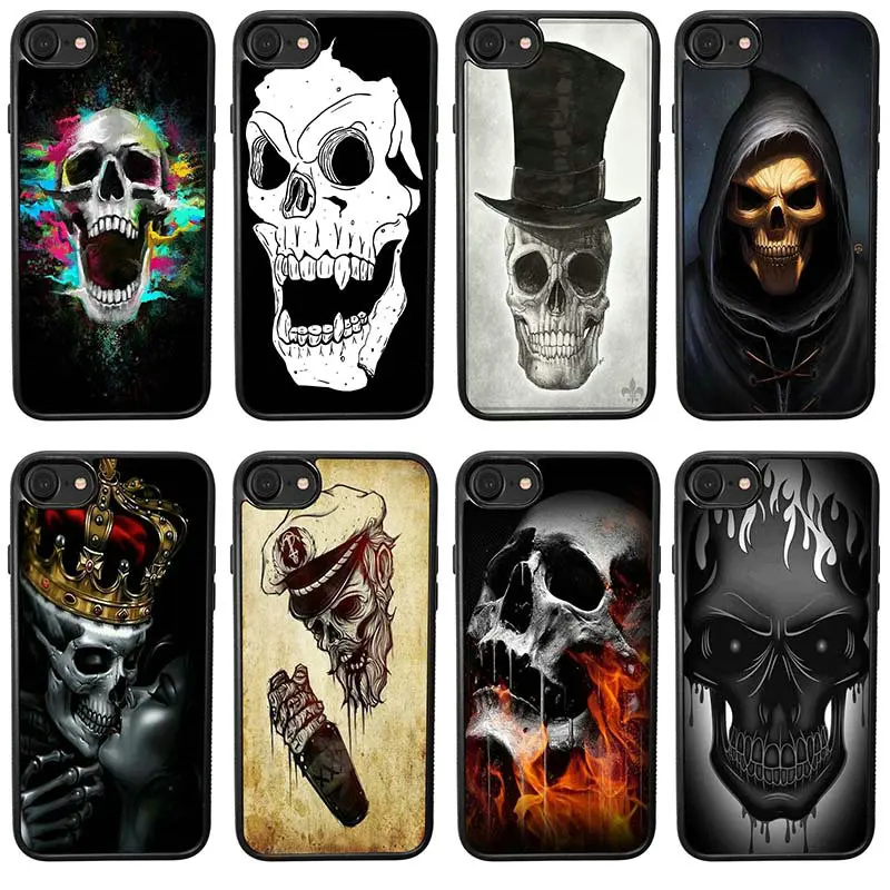 Hot Overwatchs Skull Skeleton Mobile Phone Cases PC Soft Hard Plastic Cover Protect for iphone 4 4S 5 5S SE 6 6S 7 8 Plus Shell |