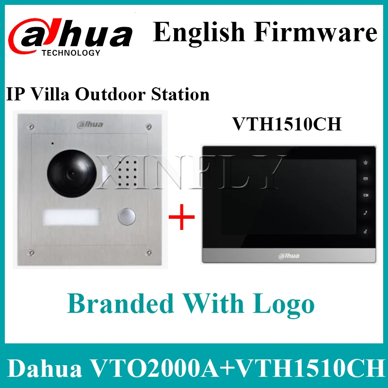 

Dahua VTH1510CH 7Inch IP Kit VTO2000A 2-Door control Remote intercom with mobile APP Upgrade model VTH1550CH VTH1660CH With Logo