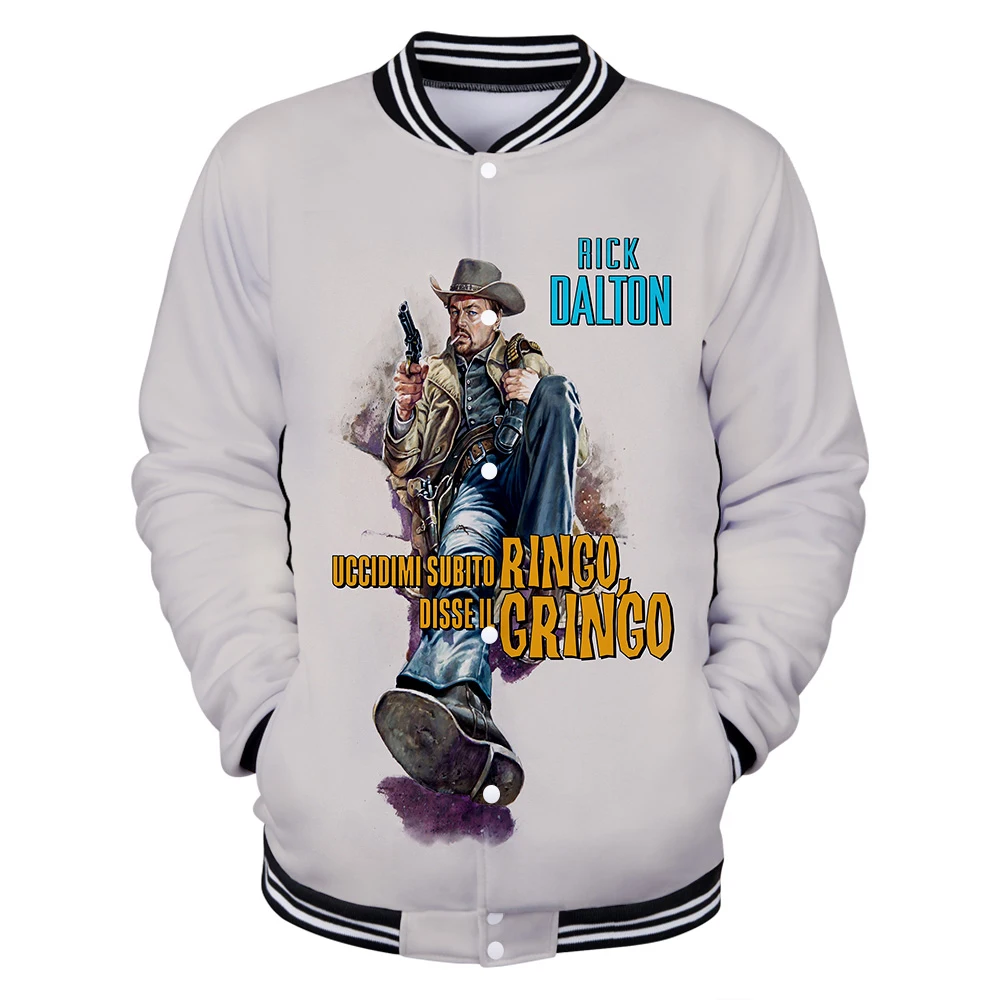 

Once Upon A Time In Hollywood Street comfortable Slim Baseball Jacket Fashion Long-sleeved Jacket Trend Casual Baseball