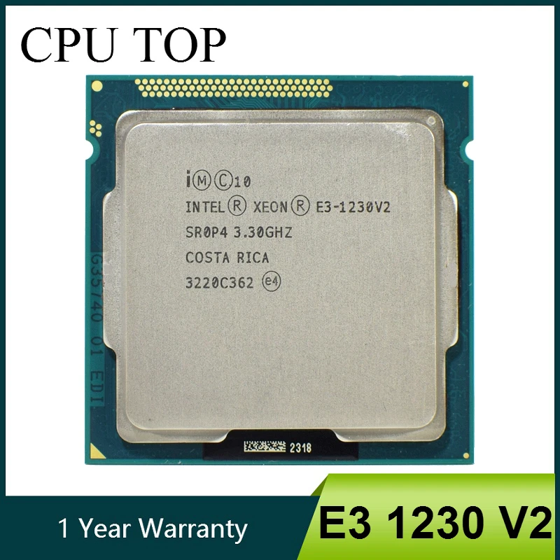 Intel processador xeon e3 1230 v2, processador de 3.3ghz quad-core cpu sr0p4 lga 1155