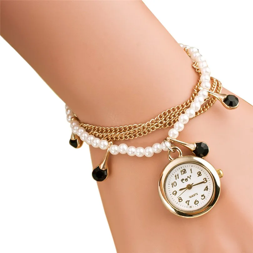 

Fashion Women's Watches  Pearl Bracelet Quartz Watches Women Casual Wristwatches  feminino relogio dropshopping free shipping#50