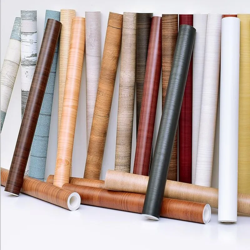

Waterproof PVC Vinyl Wood Grain Self Adhesive Wallpaper Kitchen Wardrobe Cabinet Furniture Renovation Door Wall Stickers