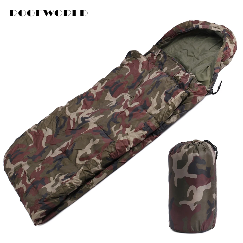 

Waterproof Military Camouflage Polyester Cotton Envelope Outdoor Camping Hiking Sleeping Bags Spring and Autumn Female Models