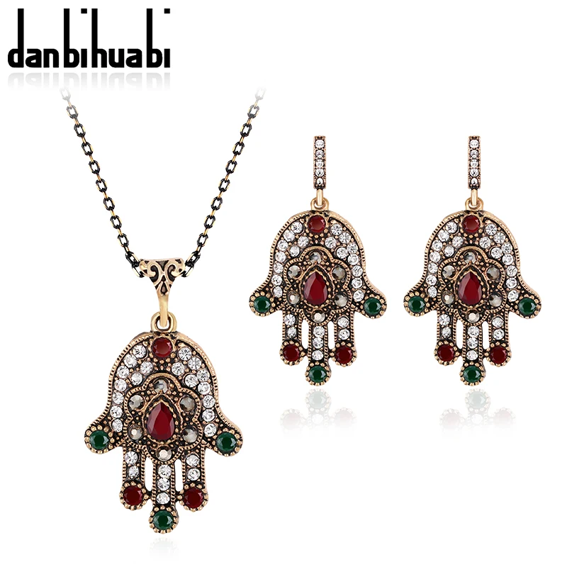 Buy Turkish Jewelry Sets Necklace Stud Earrings For