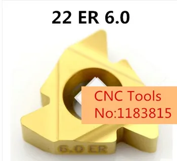 

22 ER 6.0 ISO ,threaded turning Insert,Pvd Coating General Type partial profile 60 degree vertical Cutting Steel,PITCH 6.0