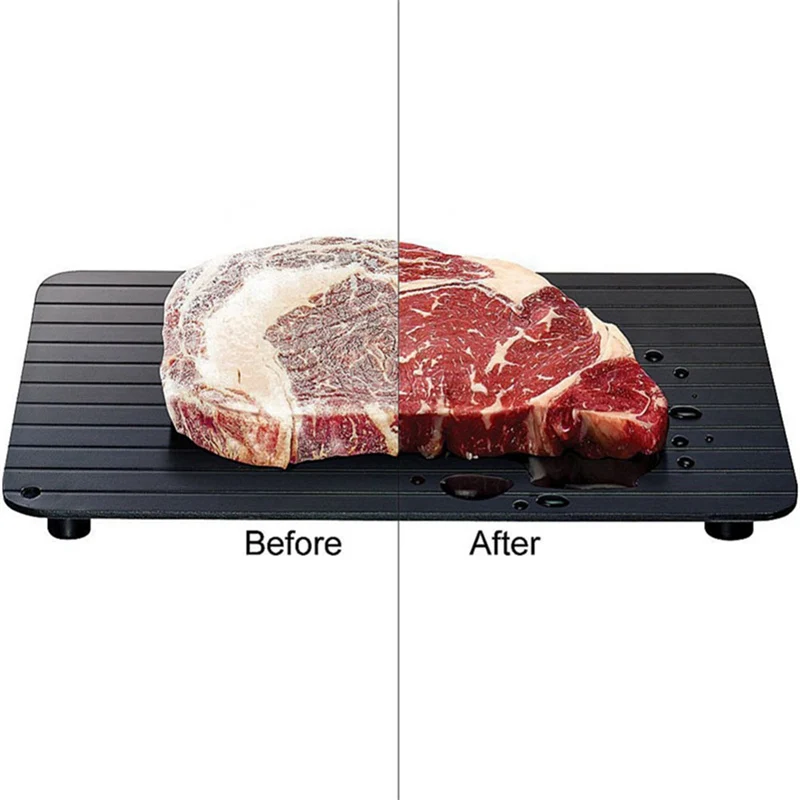 Kitchen Chef Cooking Tool Frozen Food Quickly Aluminum Defrosting Tray Fast Thawing Plate Board Kitchen Chef Cooking Tool Frozen Food Quickly Aluminum Defrosting Tray Fast Thawing Plate Board