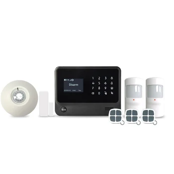 

433MHz Dutch voice prompt smart home wifi GSM alarm system with Dutch word menu and app control with ceiling PIR sensor