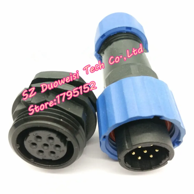 

Waterproof air plug socket DWS-16 7 / 9 pin diameter of 16mm