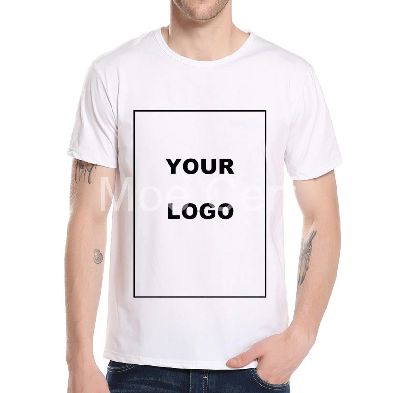 

MOE CERF Customized Men's T Shirt Print Your Own Design High Quality Send Out In 3 Days White Color