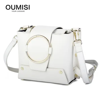 

2018 genuine leather bag shoulder messenger bags stylish patchhwork women bag designer 9012