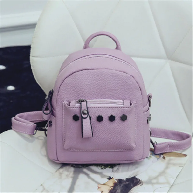 

PACGOTH Japan and Korean Style PU Leather Students Backpack Fashion All-Match Mini Shoulder Bag Casual Trendy Backpack 1 PC