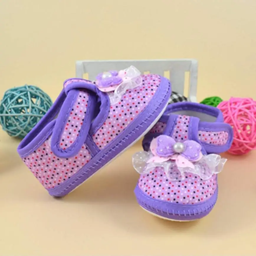 

Baby Unisex Shoes Purple Newborn Kids Baby Bowknot Boots Soft Crib Shoes 18Jun12
