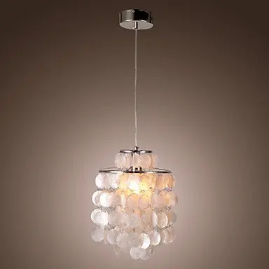 

Loft Simple Natural Sea Shell Droplight Shell Windbell Wind Chime Pendant Lamp Dining-room Bedroom Restaurant Hanging Lighting