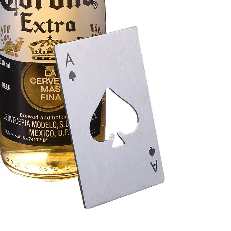 Stainless Steel Bottle Opener Eco-friendly Poker Card Beer Openers (6)