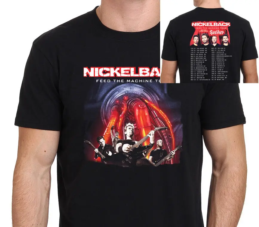 Nickelback корма машины Тур 2018 футболка человек Размеры: S-3XL крутая Повседневная