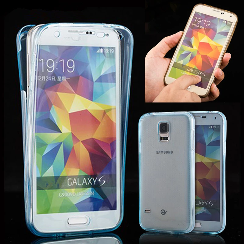 S5 Crystal Touch Full body Transparent Case for Samsung Galaxy S5 Cover ...
