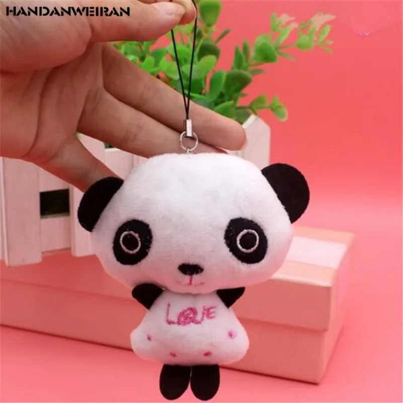 

1PCS Mini Plush Panda Toys Small Pendant Kawaii Creative Cartoon Soft Stuffed Pandas Toy For Kids Children Festival Gifts 10CM