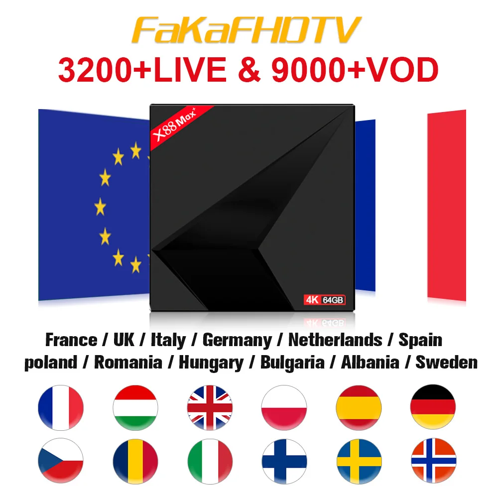 

IPTV Italy France X88 Max 1 month Free IP TV EX-YU Poland Germany Canada IPTV Subscription TV Box IPTV Italian UK Arabic IP TV