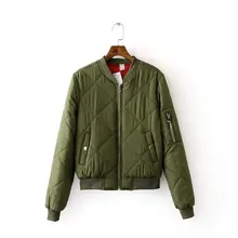 European Style 2017 Autumn New Arrival Women Fashion Quilted Jacket With Pockets, Female Casual Short Jackets and Coats