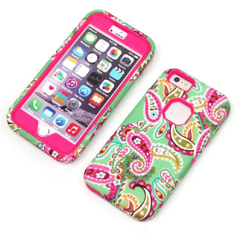 cashew flower waterdirtshockproof mobile phone Hybrid Hard Plastic case for iphone6 & 4.7 inches Pc silicon phone-case shell (5)