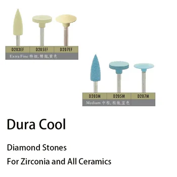 

2PCS Dental Laboratory D203M Dental Lab Stone Ceramic Diamond Grinder for porcelain For zirconia inner crown finishing