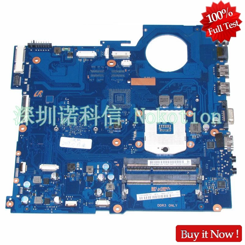 NOKOTION Mainboard BA41-01582A for Samsung RV520 laptop motherboard BA92-08190A BA92-08190B HM65 GMA HD3000 DDR3 Fully Tested nokotion laptop motherboard ba41 01181a for samsung r425 mainboard ba92 06034a ba92 06034b hd5145 512mb ddr2 tested