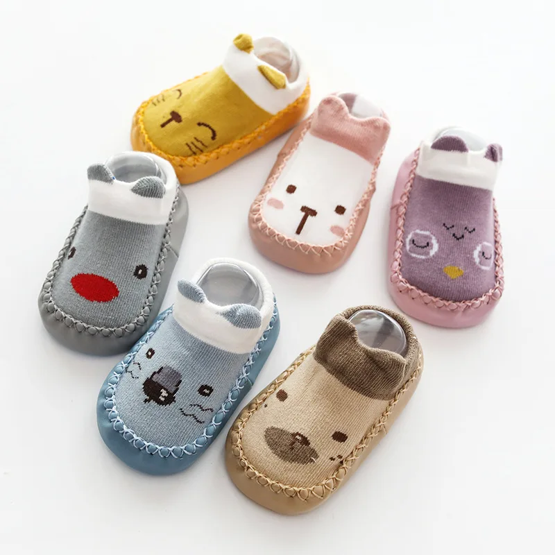 

2019 Newborn Cute Socks Spring Winter Infant Funny Socks Anti Slip Baby Boy Socks With Rubber Soles Baby Girl Child's stuff