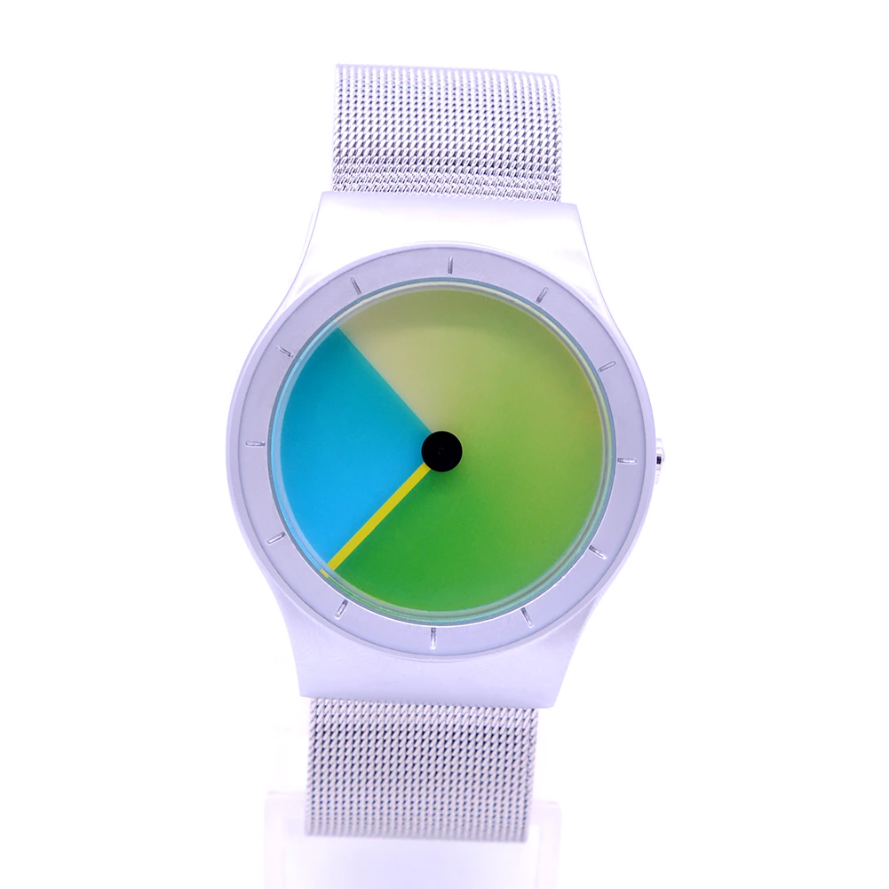 

Dropping Novel Colorful Mens Quartz Watch Analog Male Womens Outdoor Genuine Leather Steel Mesh masculino relogio feminino