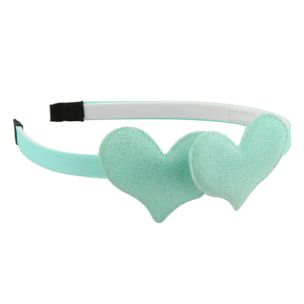 

6pcs Glitter Heart Shape Series Bezel For Girls Party Festival Hairband Headband Hair Decoration Accessories