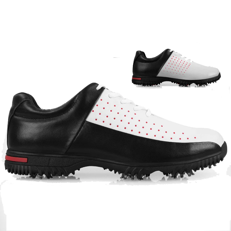 Мужская спортивная обувь из микрофибры из дышащей водонепроницаемой лакированной кожи; спортивная обувь для занятий спортом; нескользящая обувь для гольфа