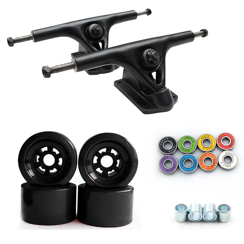 78A 90*52mm Longboard ruedas de la PU Skateboard 8 pulgadas puente Longboard camiones ABEC-9 rodamientos bujes Skateboard ruedas de carretera camión - 1