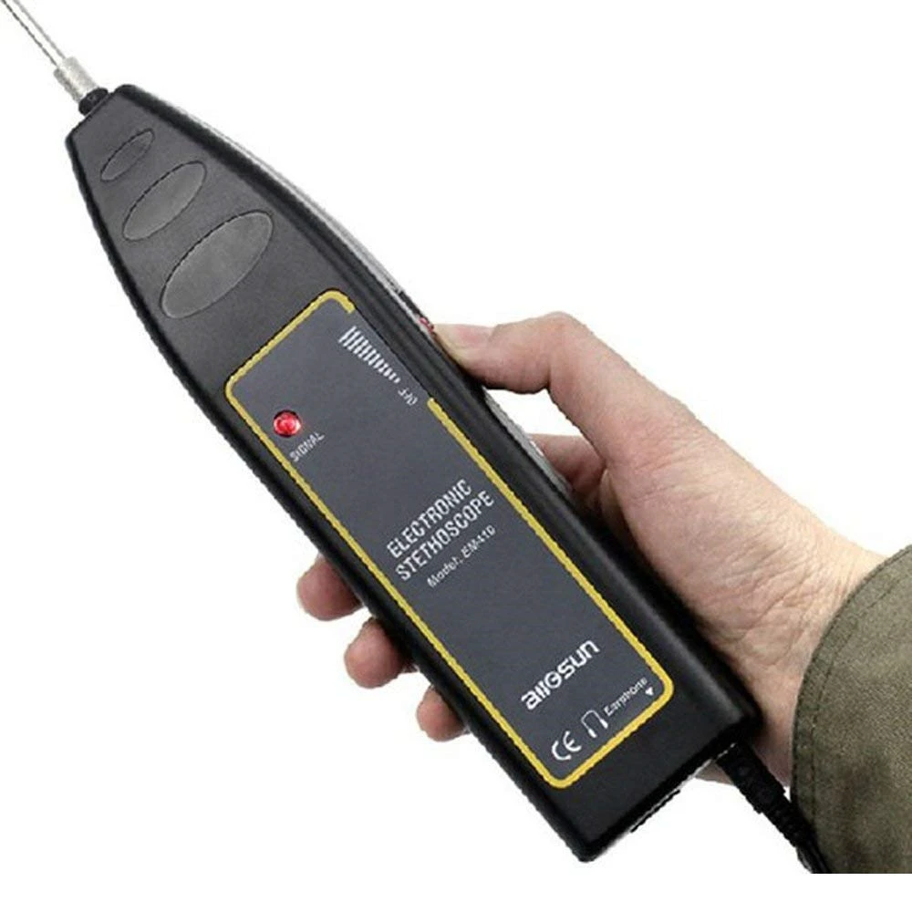 EM410 Noise Finder Electronic Stethoscope Machine Engine Diagnose 2 Probe 100Hz~10kHz Car Truck Automotive Noise Sensor