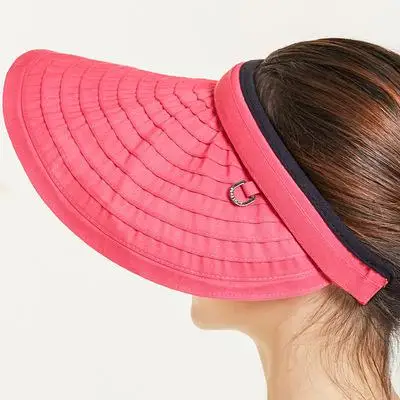 COKK, летние шапки для женщин, Большие широкие поля, Пустой Топ, женская шляпа, солнцезащитная Кепка с козырьком от солнца, пляжная кепка, для езды на велосипеде, портативная новинка - Цвет: plum red