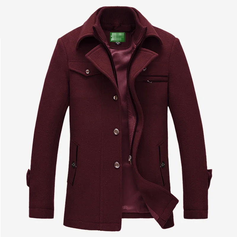 BOLUBAO, мужское зимнее шерстяное пальто, новинка, высокое качество, однотонный цвет, Простая смесь, шерстяное бушлат, мужской Тренч, пальто, повседневное пальто