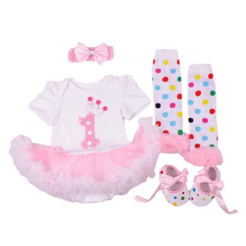 Коллекция года, платье для новорожденных Кружевной комплект, одежда для малышей возрастом от 3 месяцев одежда для малышей на первый день рождения летнее платье принцессы с юбкой-пачкой - Цвет: as picture