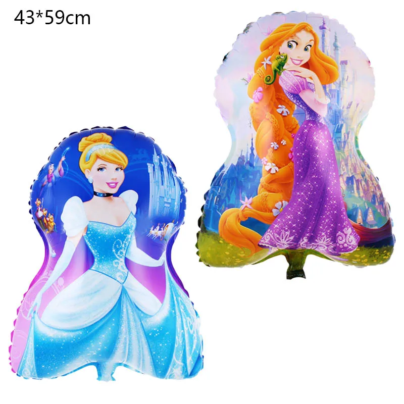 1PC 43*59cm Large cartoon Princess balloons cinderella girls foil helium ballon Birthday Party