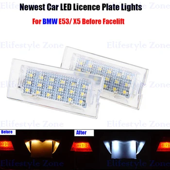 

2 x LED Number License Plate Lamps OBC Error Free 18 LED For BMW E53 X5 Before Facelift