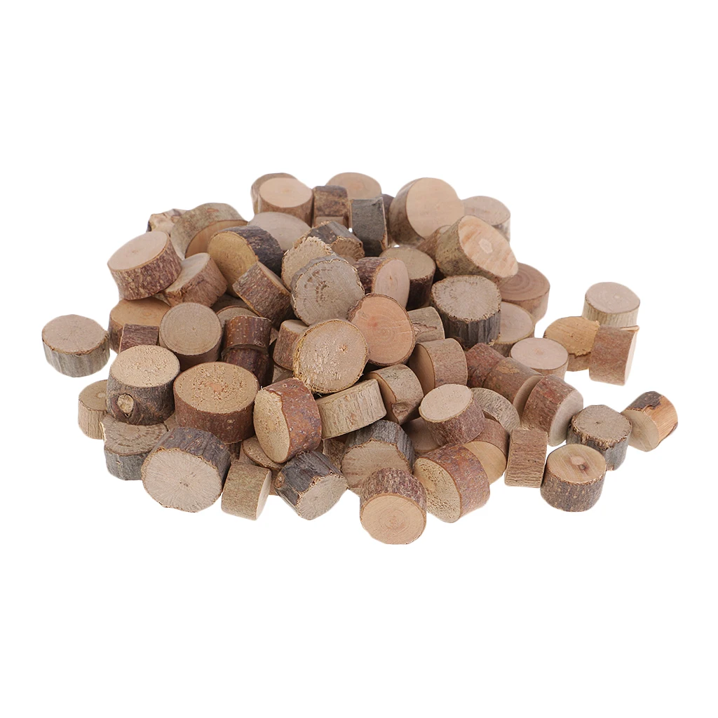 Assorted Sizes Rustic Wood Log Slices Discs Cutout Circle Semicircle Wood Disks Crafts Paint Decor For Wedding DIY Decorations
